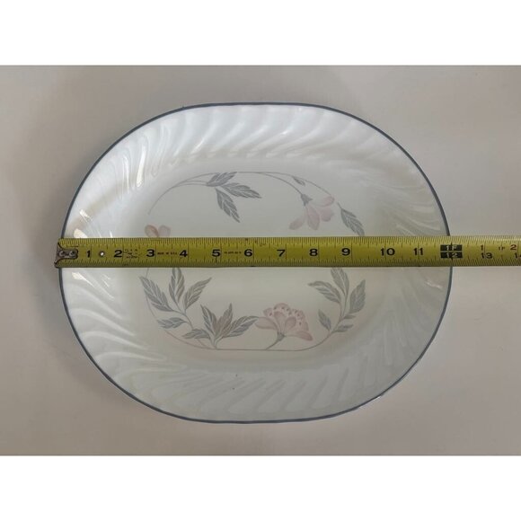 CORELLE Pink Trio Oval Serving Platters Set of 3 - 12” X 10” Corning Ware USA - Picture 3 of 5